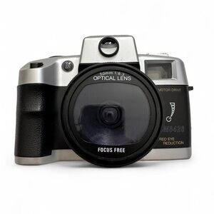Silver and Black Olympia 35mm film Camera with 50mm Optical Lens